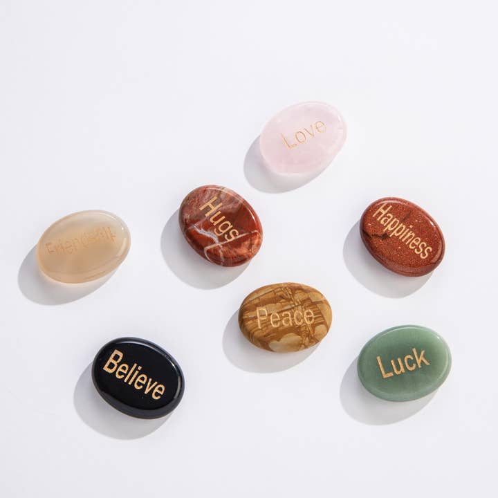 GeoCentral - Wholesale Spiritual Stone/Crystal - Engraved Wish Stones