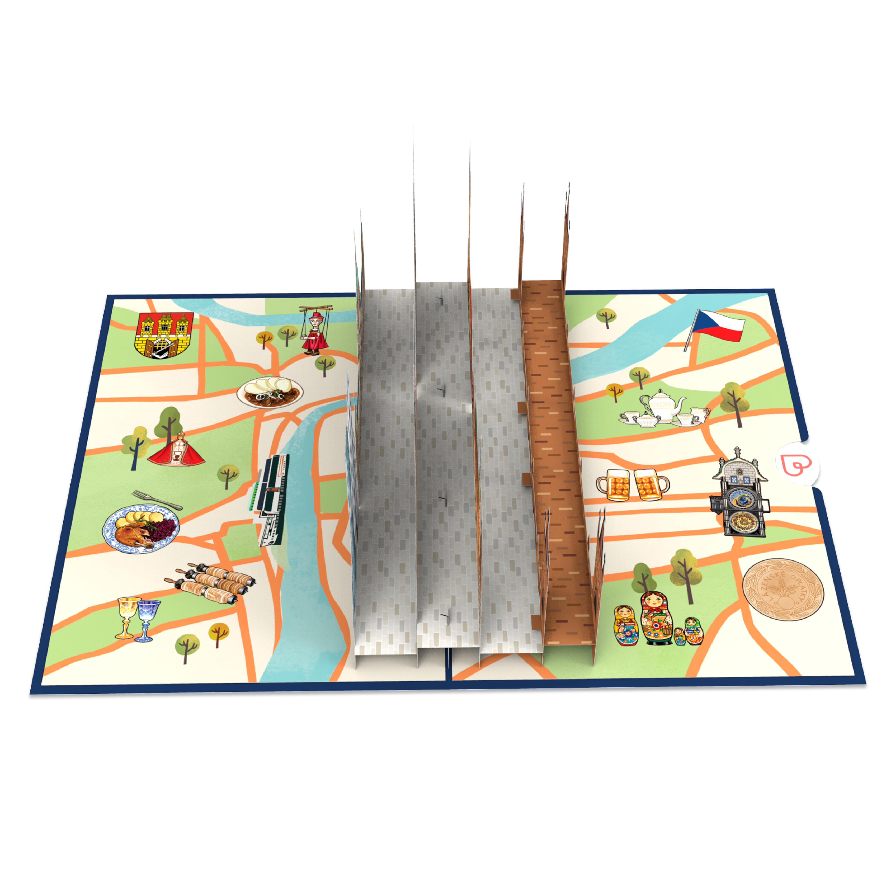 papercrush - Wholesale Everyday Greeting Card - Prague Pop-Up Card3