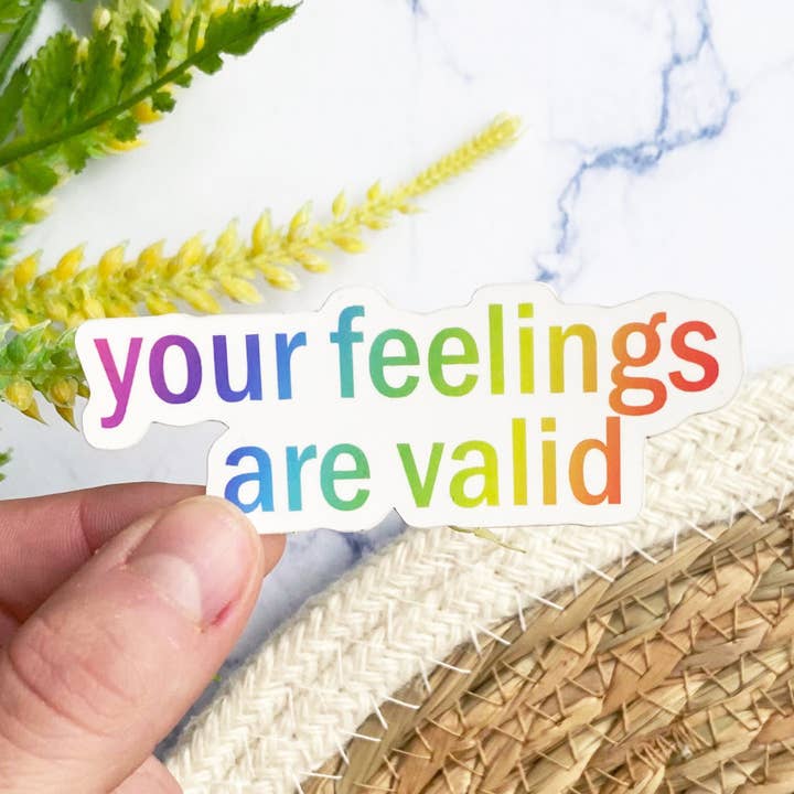 Your Feelings Are Valid Matt Sticker for wholesale by Marta Lewandowska Art