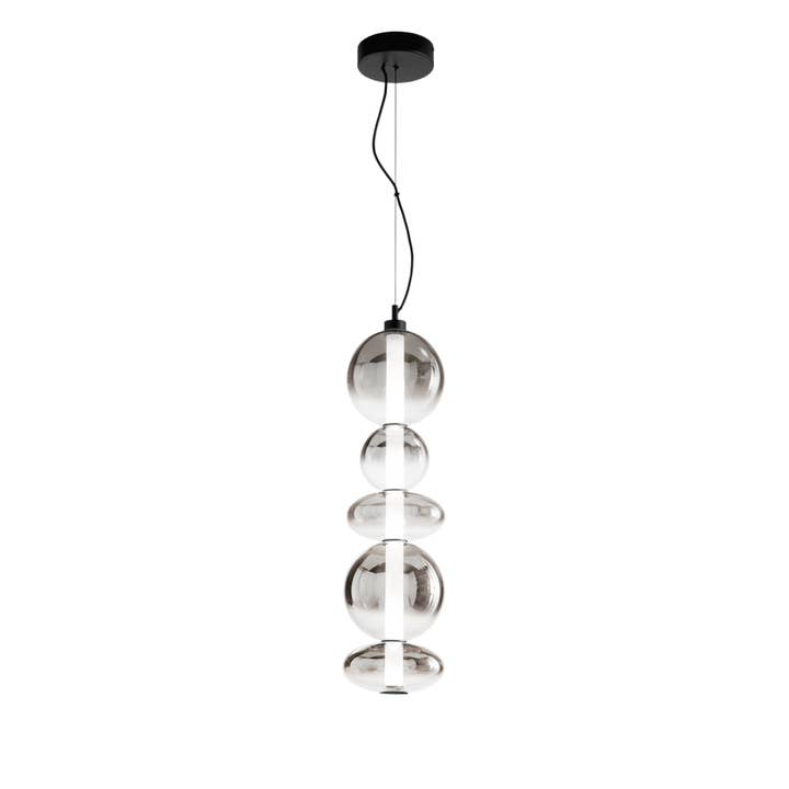Gruppo F.T - Wholesale Chandelier/Hanging Light - KEMET LED suspension in metal with smoked glass diffusers