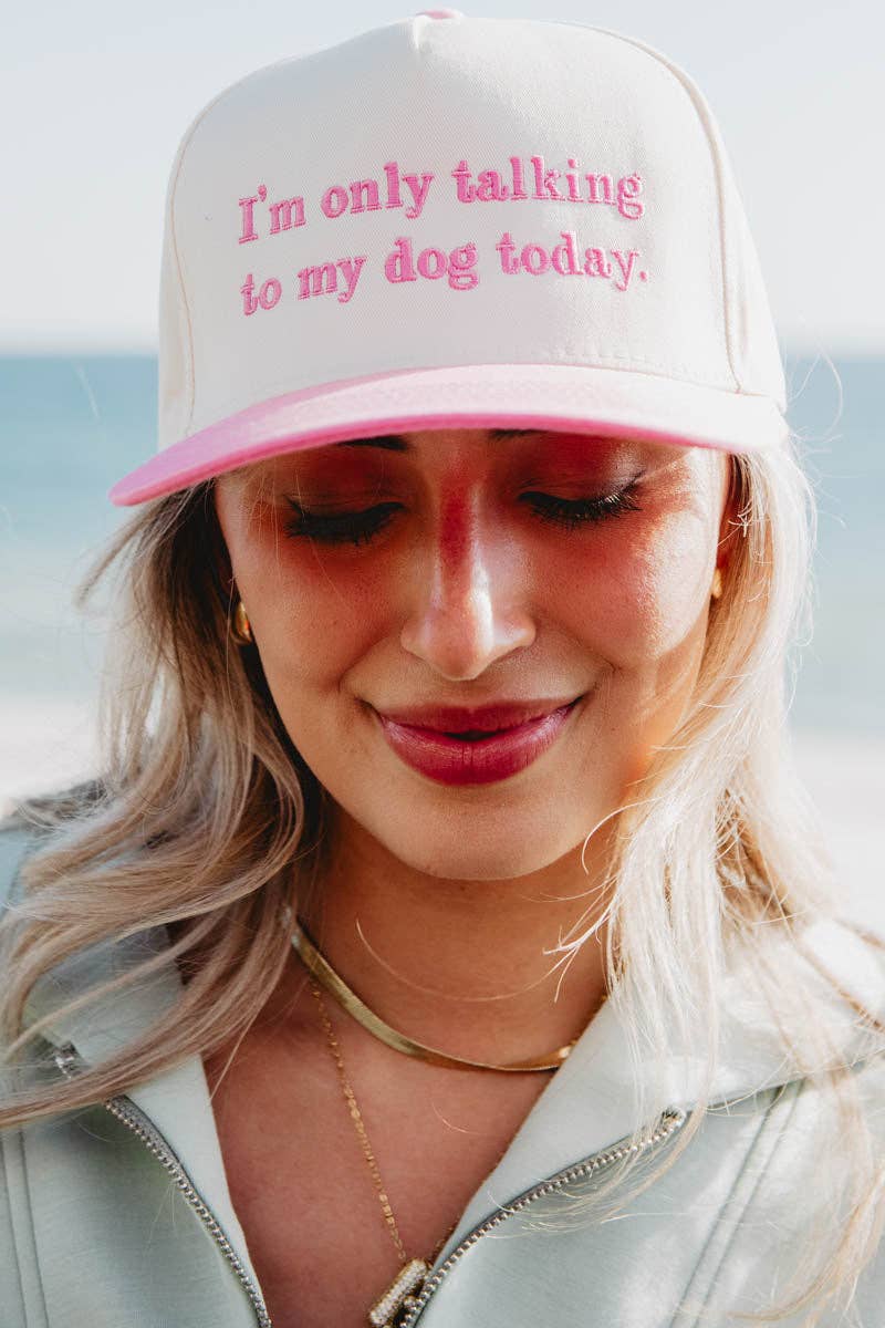 Katydid - Wholesale Trucker Hat - Women's - I'm Only Talking To My Dog Today Funny Vintage Hat4
