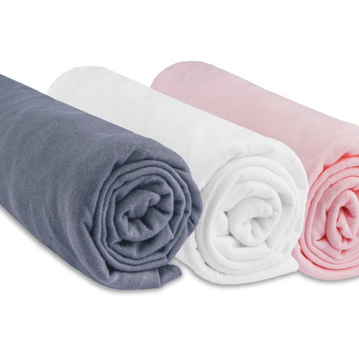 Sábanas ajustables para cuna de bebé 100% algodón - gris, blanco, rosa para venta al por mayor de Easy Dort, P'tits Dessous