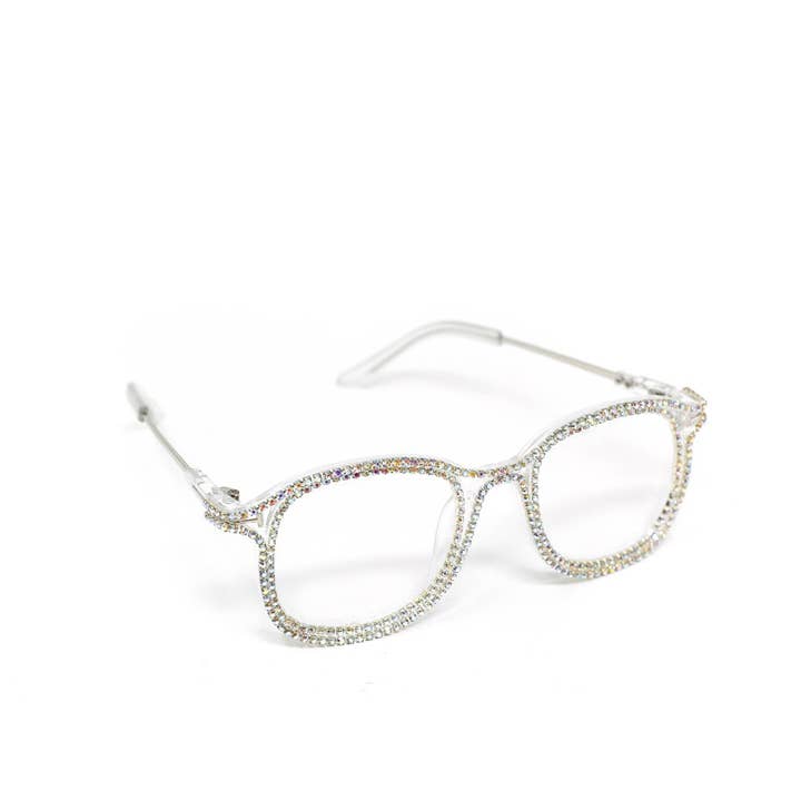The Sis Kiss - Wholesale Eyeglasses - Unisex - Rhinestone Blue Light Glasses in Tortoise Shell2