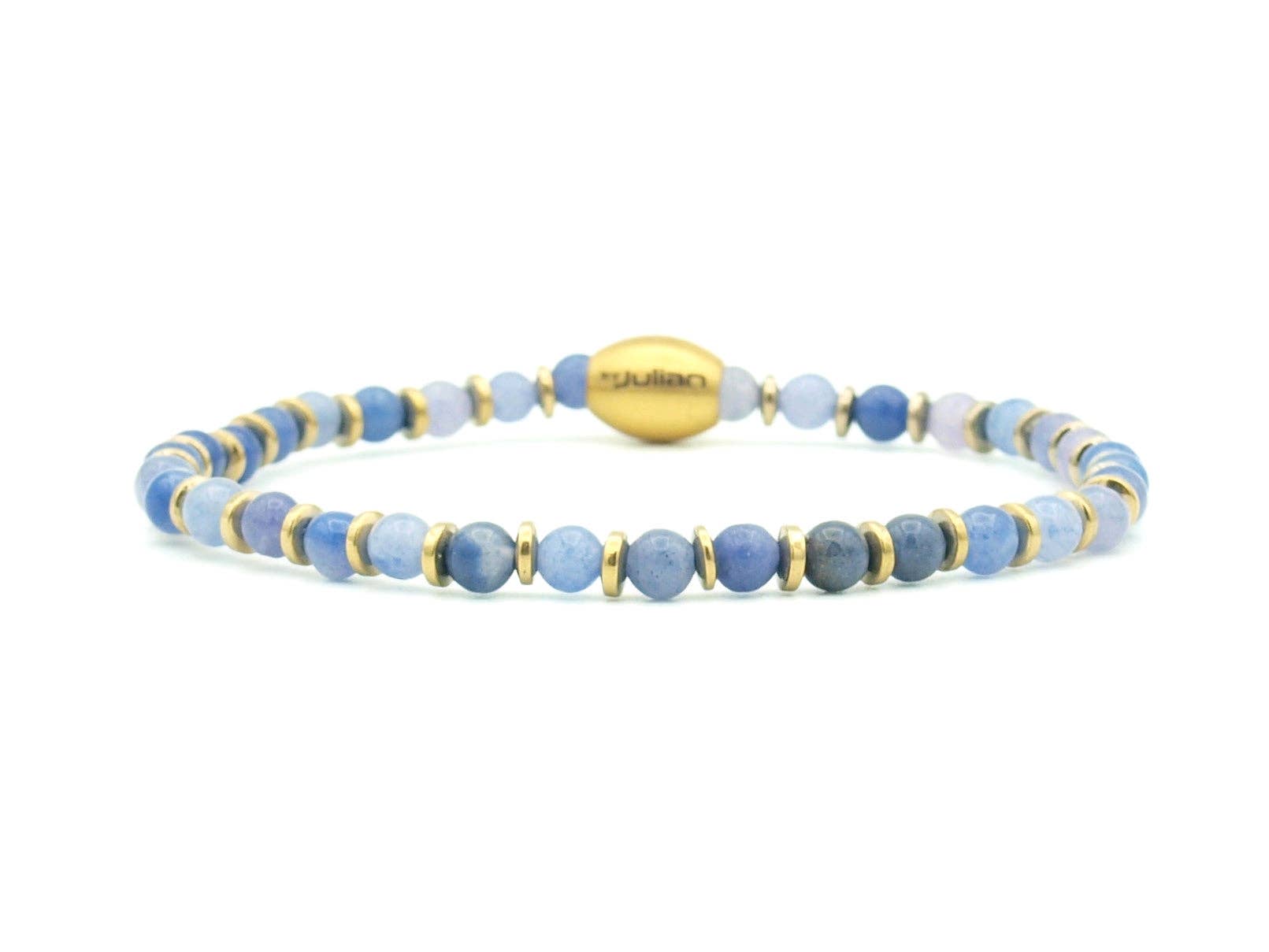 by julian – Pulseira de missangas por atacado – Empat dua blause kwarts (prata ou ouroso)1