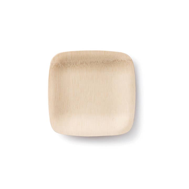 bambu® - Vendita all'ingrosso Piatti monouso - Piatti quadrati usa e getta in bambù, confezione sfusa da 100
