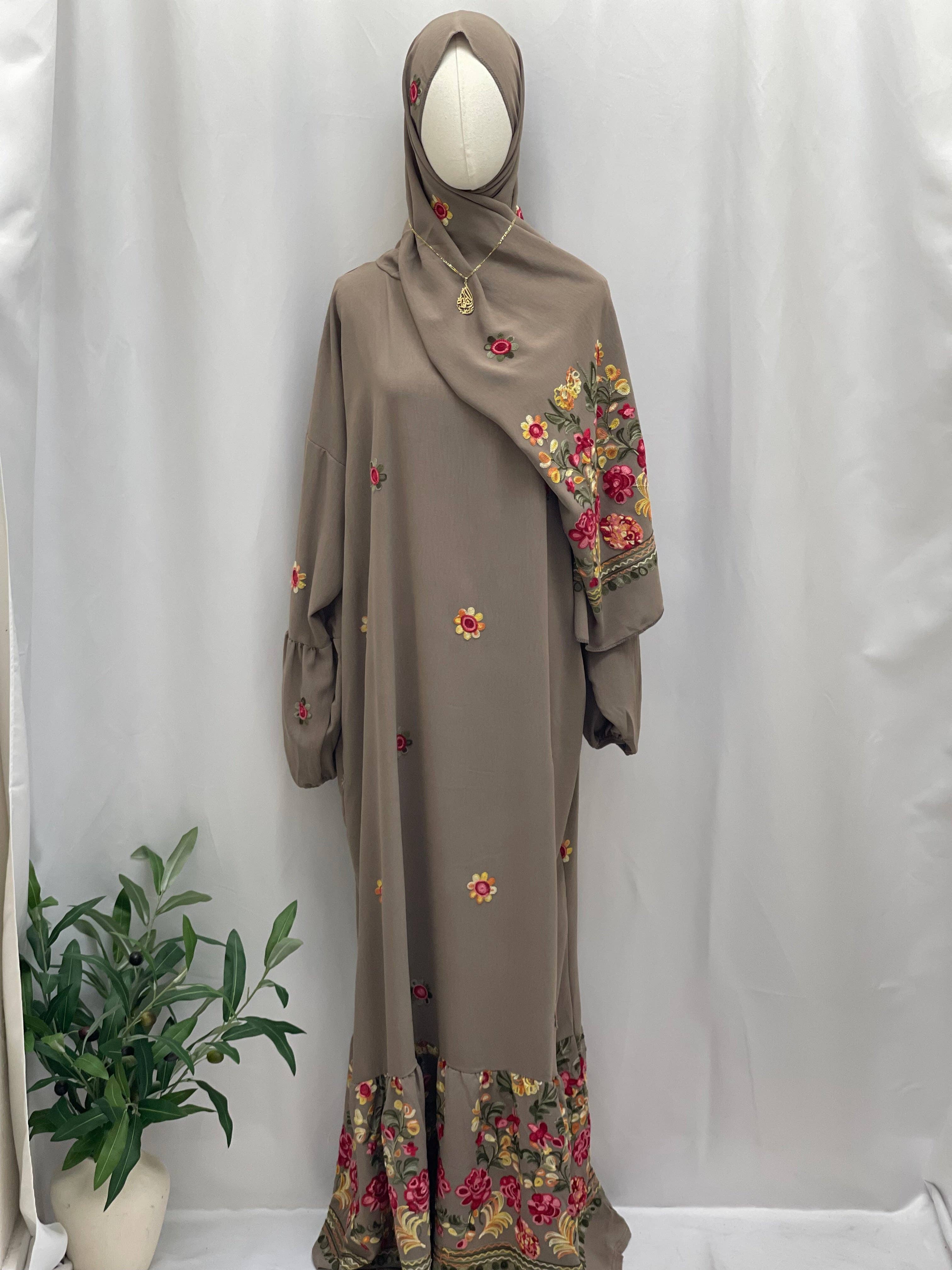 Palestinian Elegance - Wholesale Kaftan - Women's - Prayer Dress with Attached Hijab - Modesty & Comfort0