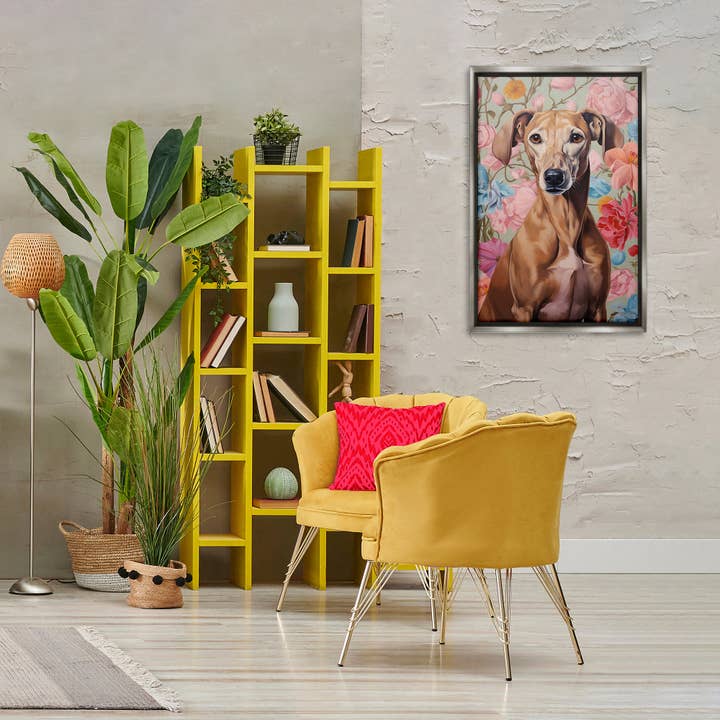 Stupell Industries - Wholesale Wall Sign - Greyhound on Florals - Framed Wall Art5
