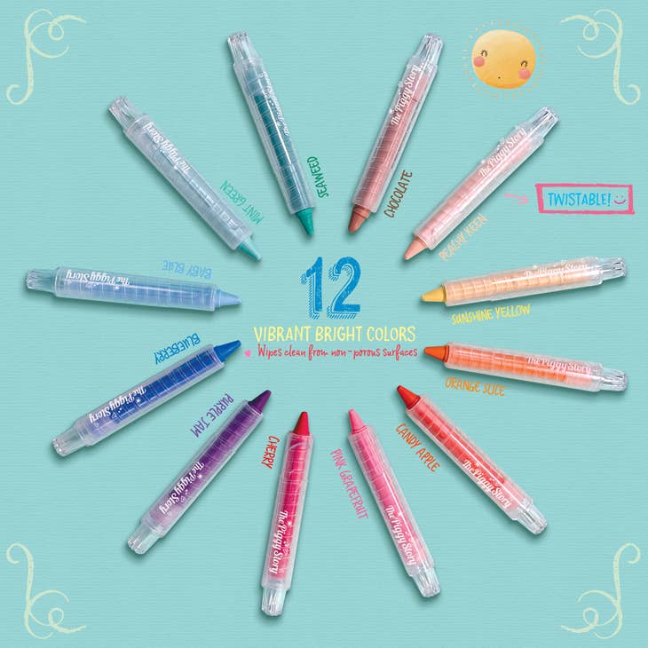 12 Color & 12 White Chalk w/ Eraser Set - Wholesale Price