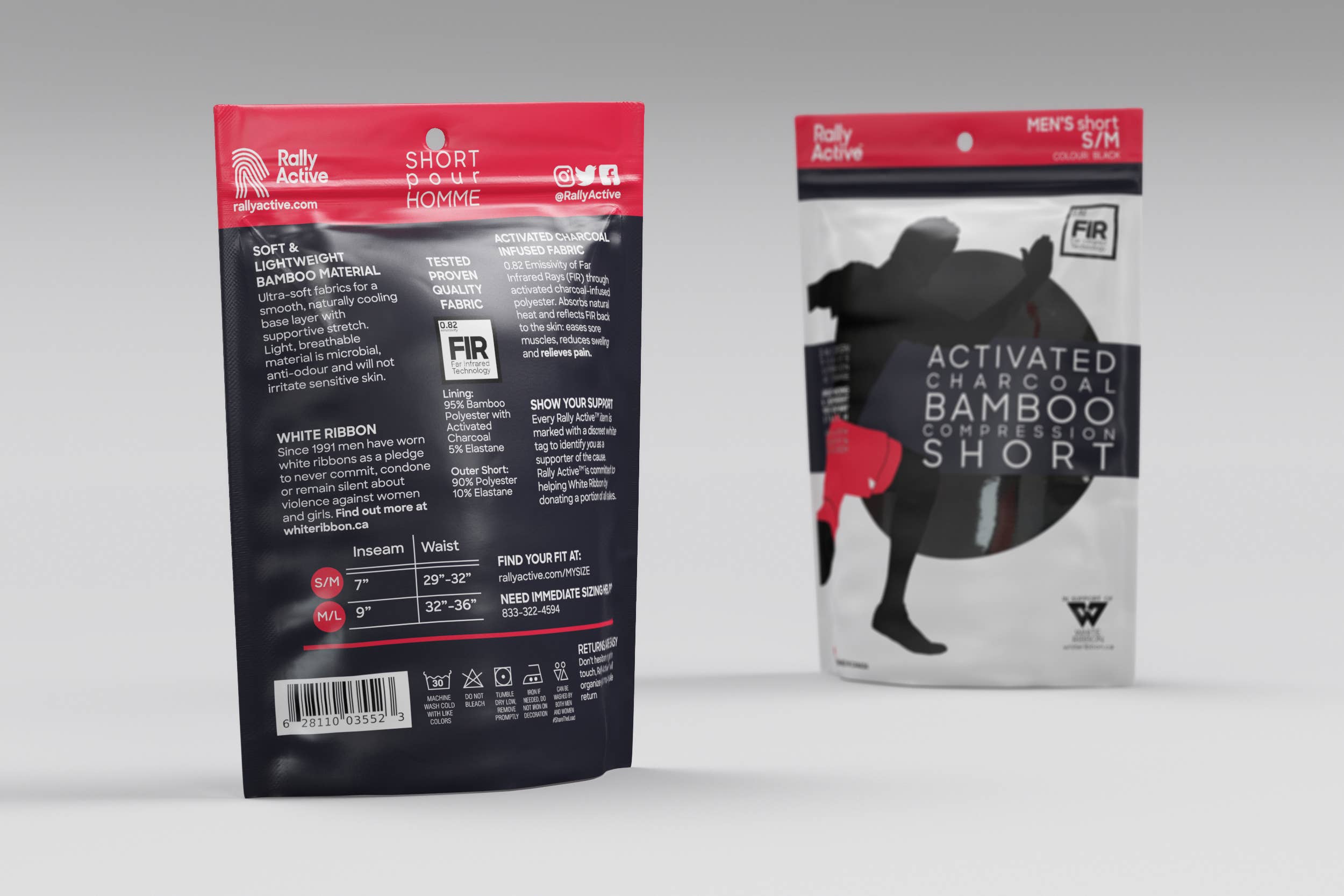 Rally Active - Wholesale Athletic Shorts - Men's - 2-in-1 Activated Charcoal Bamboo Short- Unisex9