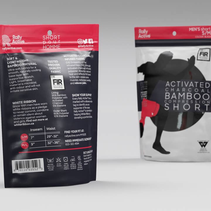 Rally Active - Wholesale Athletic Shorts - Men's - 2-in-1 Activated Charcoal Bamboo Short- Unisex9