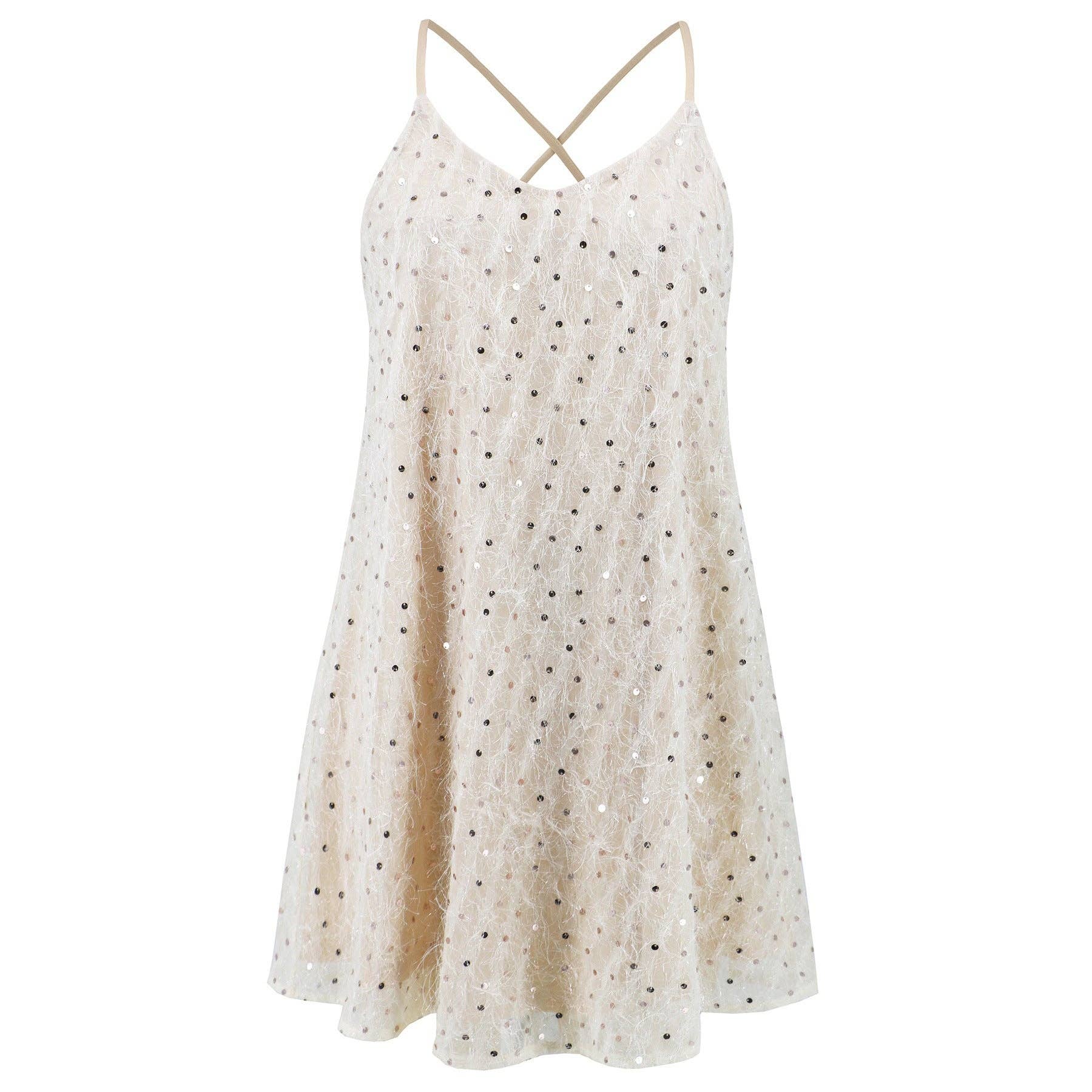 Marayn - Vendita all'ingrosso Vestito - Donna - Abito Mini con Paillettes a V Eleganza da Festa e Ballo10