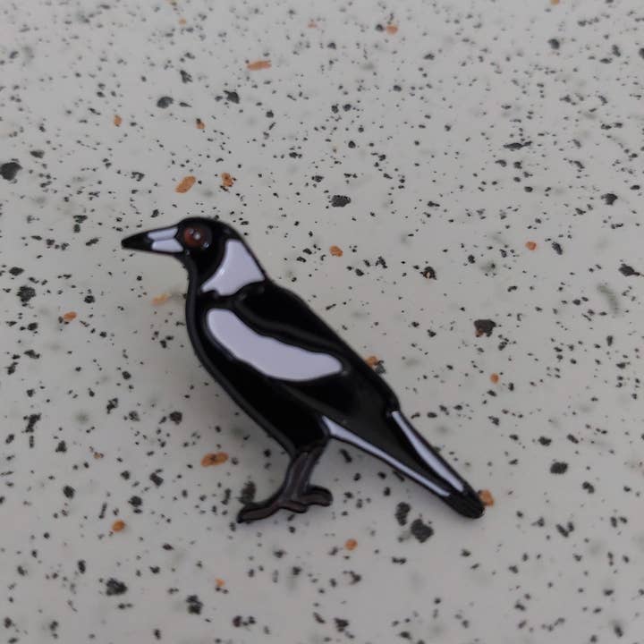 Patch Press - Wholesale Lapel pin/button - Magpie Bird Enamel Lapel Pin4