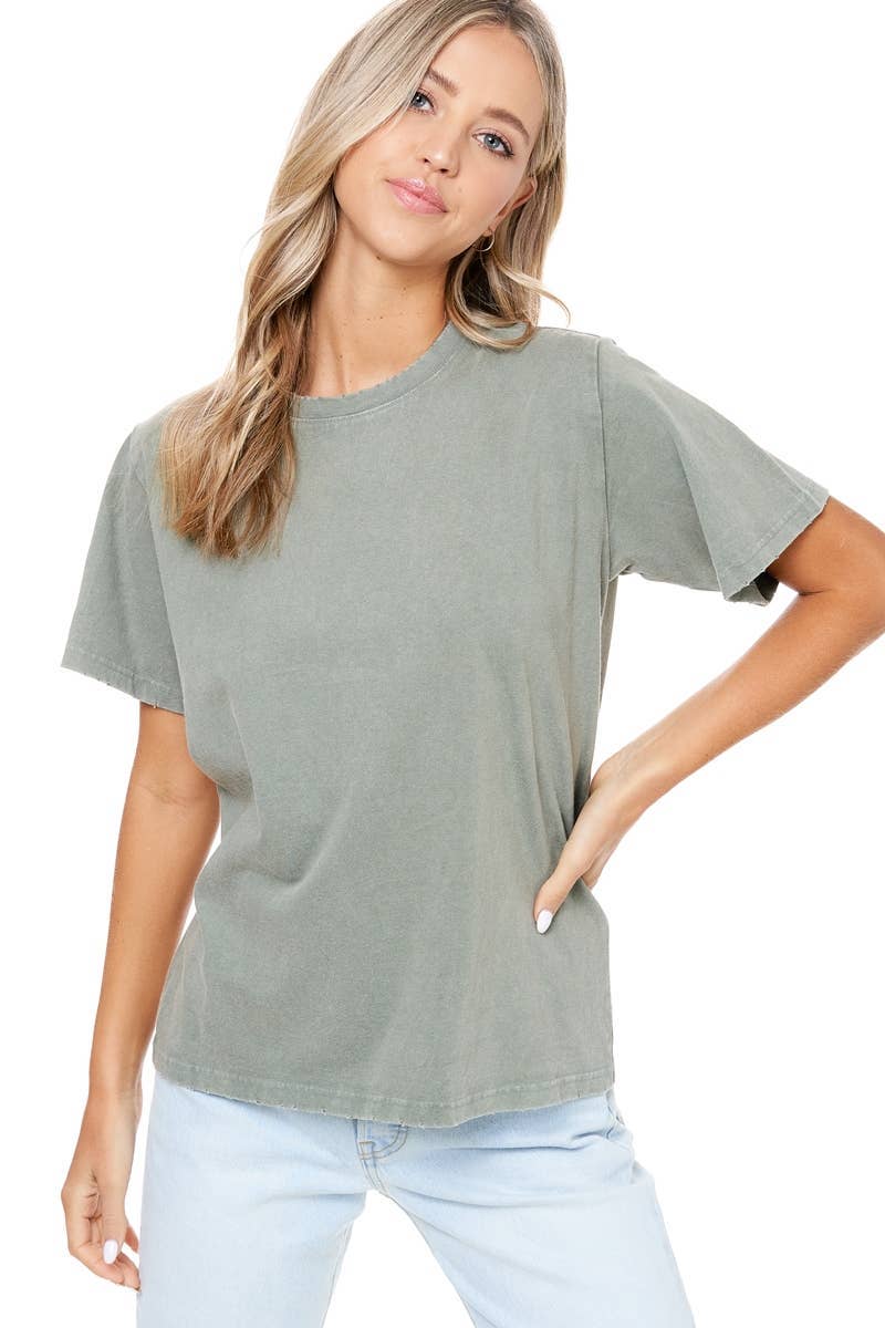 Foryeri - Wholesale T-Shirt - Women's - MINERAL WASHED S/S COTTON TEE4