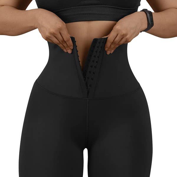 Black Corset Waist Buttery Soft Shorts Body Shaper for wholesale on Faire4