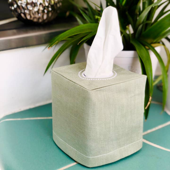 Lysegrøn linnedæskeovertræk for engroshandel hos Belle Linen