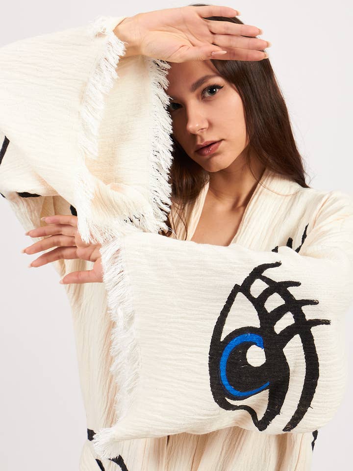 Yaz Concepts – wholesale Kimono – Women's – Eye Print Bathrobe | Festival Kimono | Evil Eye Clothing12