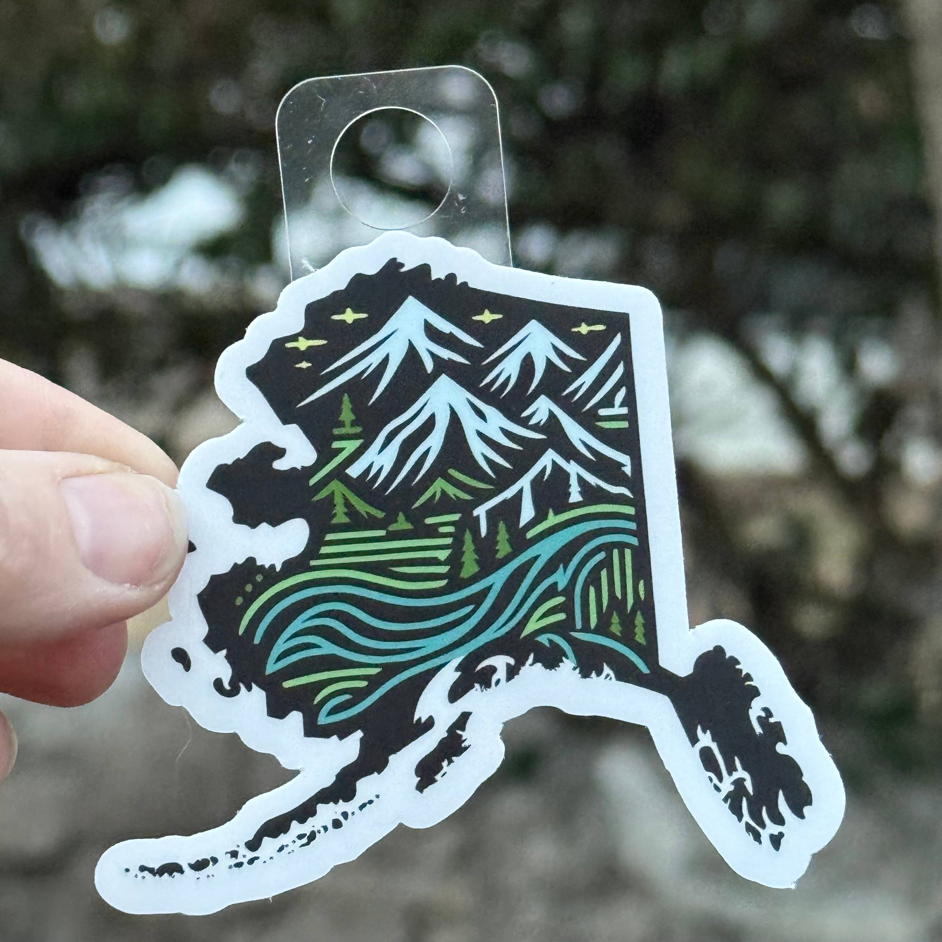 National Parks and Beyond - Wholesale Sticker - Alaska State Die Cut Simple 3” Vinyl Sticker0