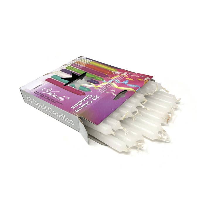 White Chime Candles (20 Pack) for wholesale by It's Your Journey LLC
