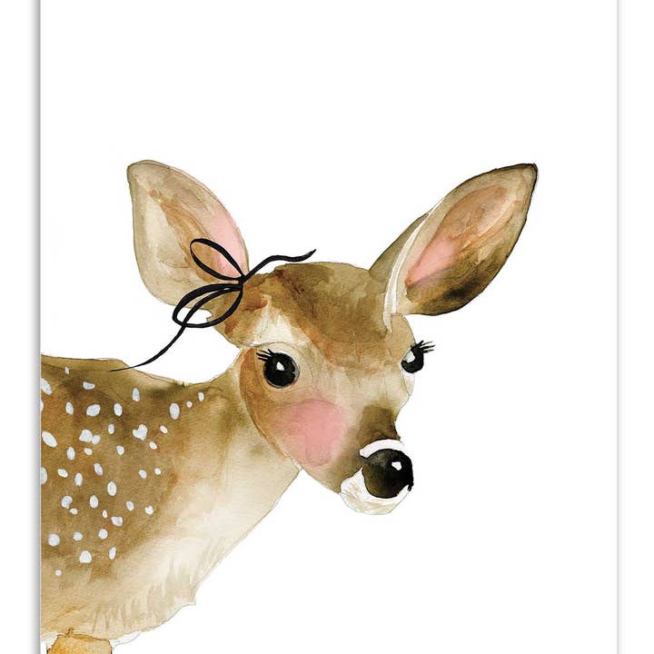 Wall Editions - Wholesale Poster - Art-Poster - Fawn with bow - Mercedes Lopez Charro