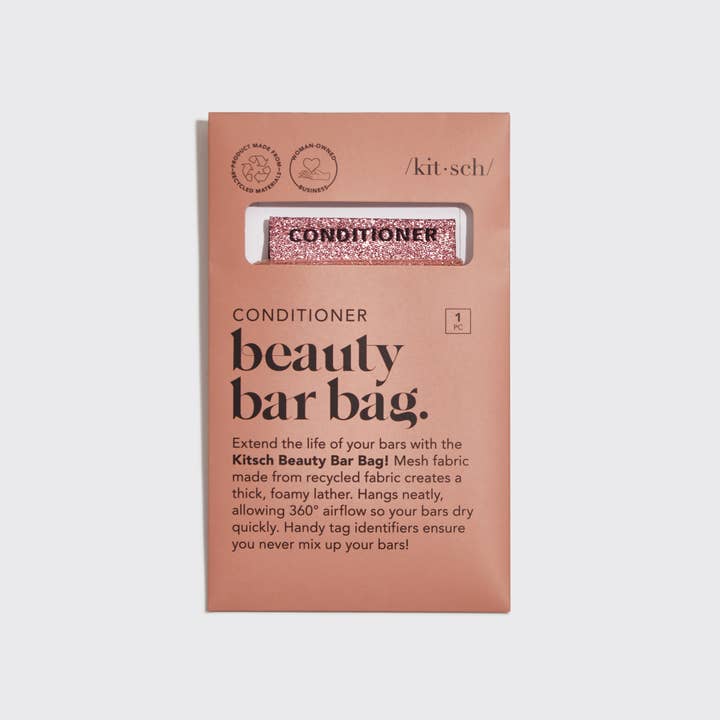KITSCH - Wholesale Soap Pouch/Sack/Bag - rPET Beauty Bar Conditioner Bag - Terracotta