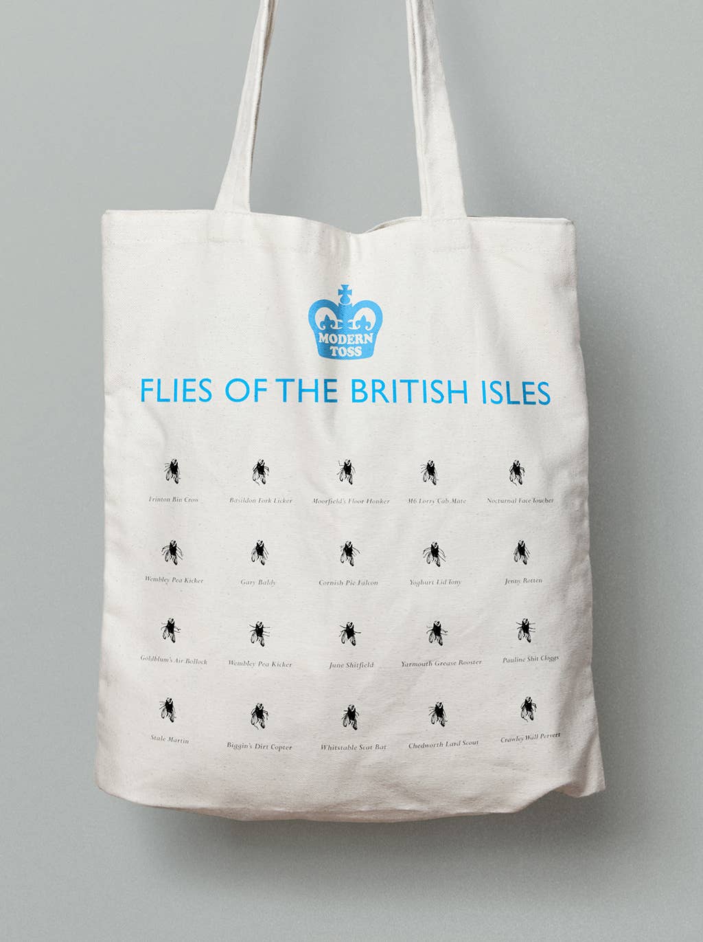 Brainbox Candy - Wholesale Tote Bag - Unisex - Funny Tote Bag - Flies Of The British Isles By Modern Toss1