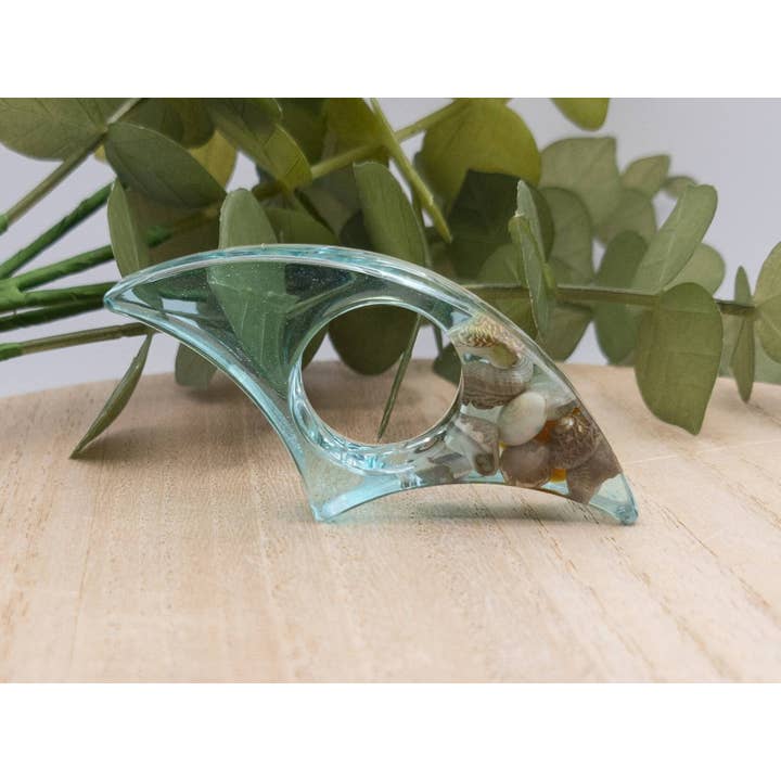 Botanically Bookish - Wholesale Book Holder - Beach Resin Book Page Holder, Ocean Thumb Page Spreader