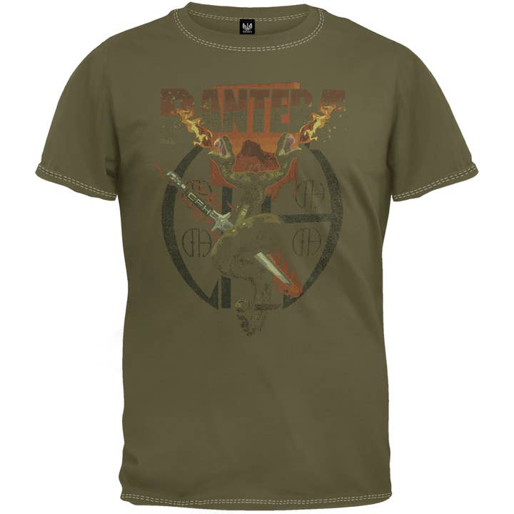 Pantera - Snake & Sword Overdyed Men's T Shirt for wholesale by Official Store