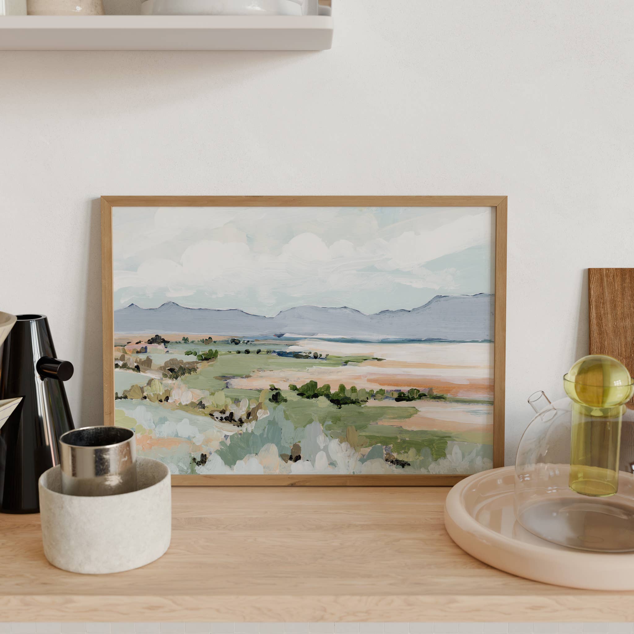 Laurie Anne Art – Großhandel Kunstdruck – Kunstdruck Bergfelder - Antelope Island1