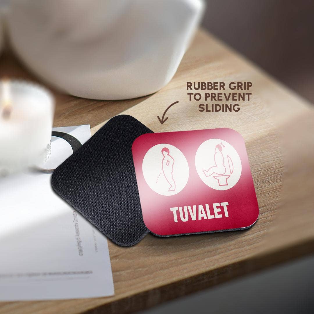 3dRose - Wholesale Coasters - 3dRose, Vintage Toilet Sign Tuvalet , Coaster10