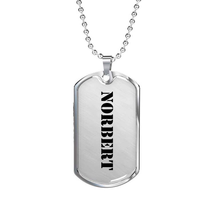 Norbert - Luxury Dog Tag Necklace for wholesale by Unique Gifts Store