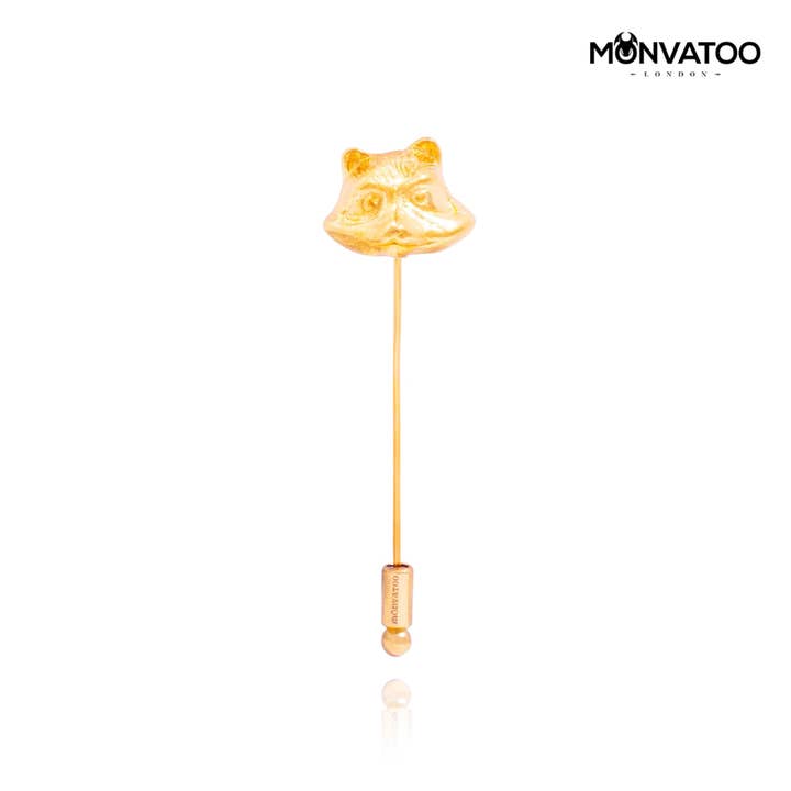Golden Fox Lapel Pin for wholesale by MONVATOO London