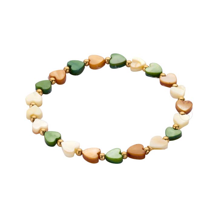 Natural Stone Heart Bracelet for wholesale by Sansira Jewelry