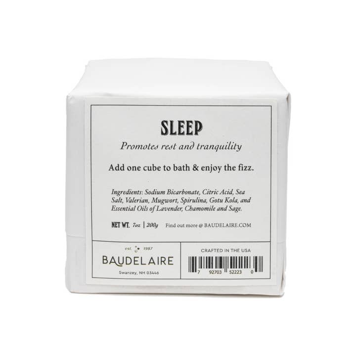 Baudelaire – wholesale Bath bomb/fizz – Sleep Effervescent Cube 7oz3