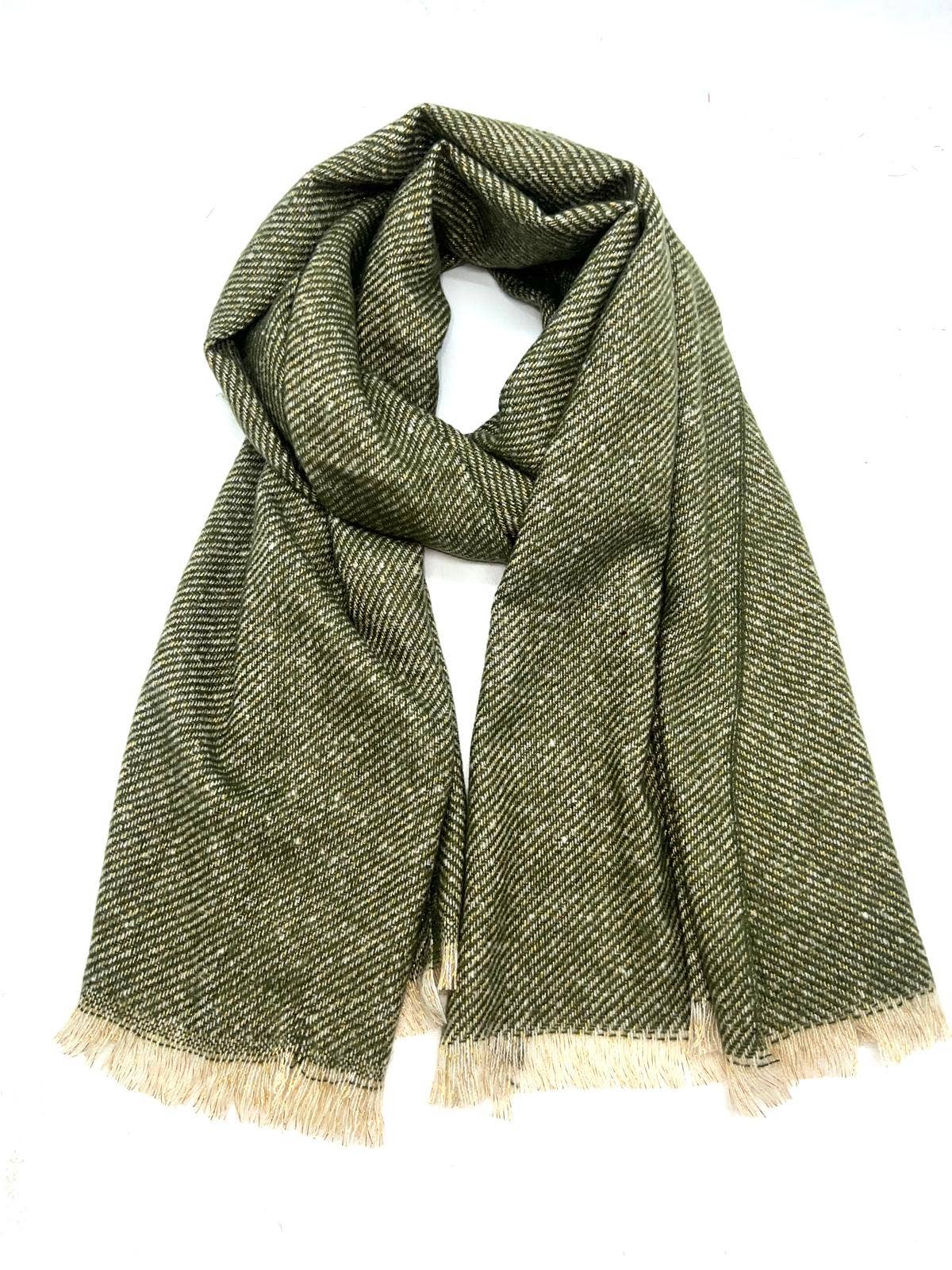 LINETA - Wholesale Scarf - Women's - HH-335 Plain scarf with lurex1