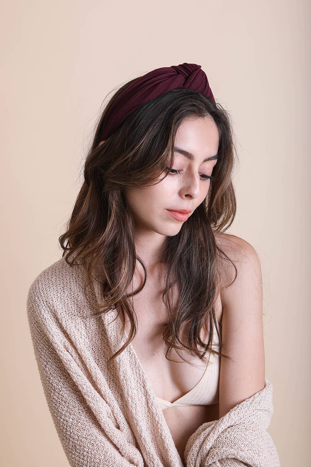 Leto Accessories - Wholesale Fashion Headband - Women's - Fall Colors Wide Stripe Topknot Headband - High Sell Through3