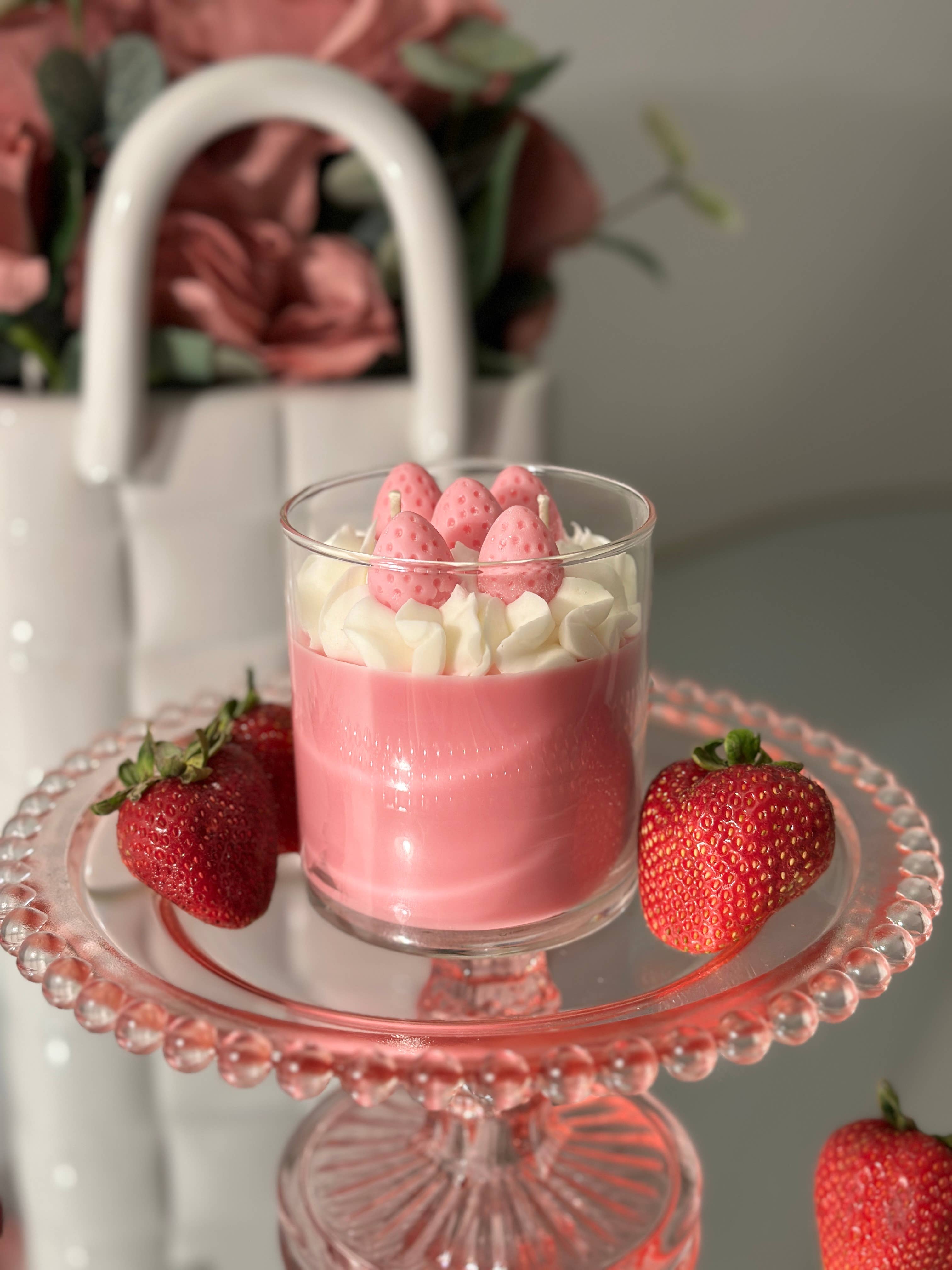 Sugar Candle - Wholesale Jar/Filled Candle - Strawberry Shortcake Candle – Handcrafted Soy Wax2