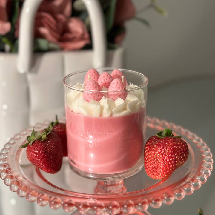 Sugar Candle - Wholesale Jar/Filled Candle - Strawberry Shortcake Candle – Handcrafted Soy Wax2