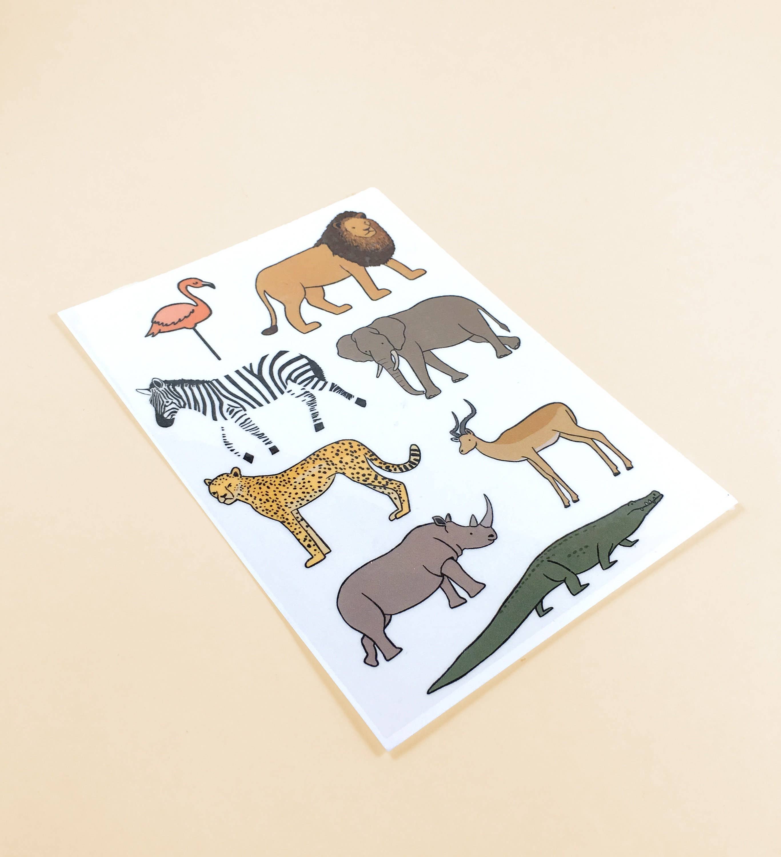 Tom Hardwick – wholesale Temporary tattoo – African Animals Temporary Tattoo Sheet1