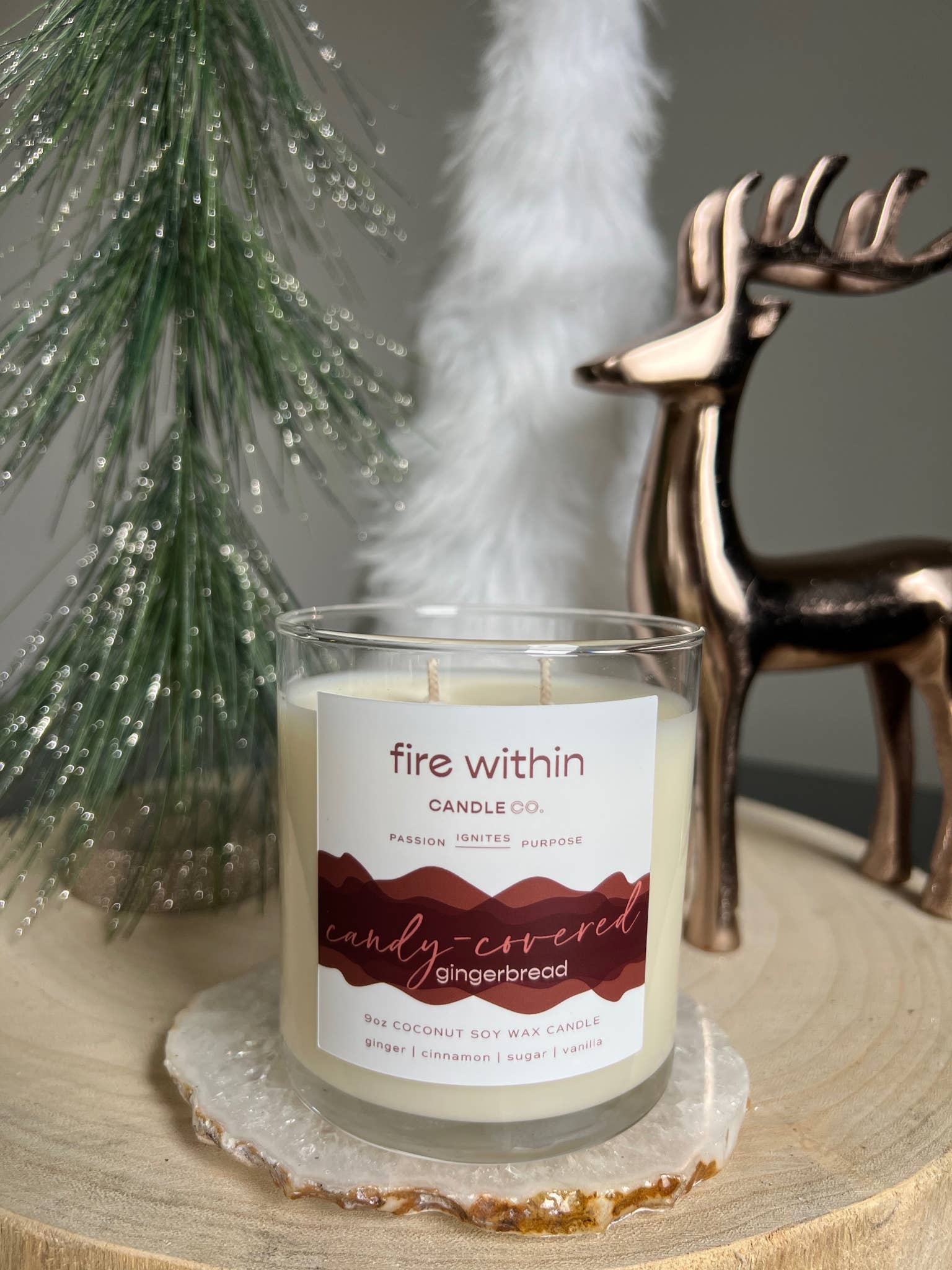 Fire Within Candle Company, LLC - Wholesale Jar/filled candle - Holiday Non-Toxic, Coconut-Soy Hand-Poured Christmas Candle