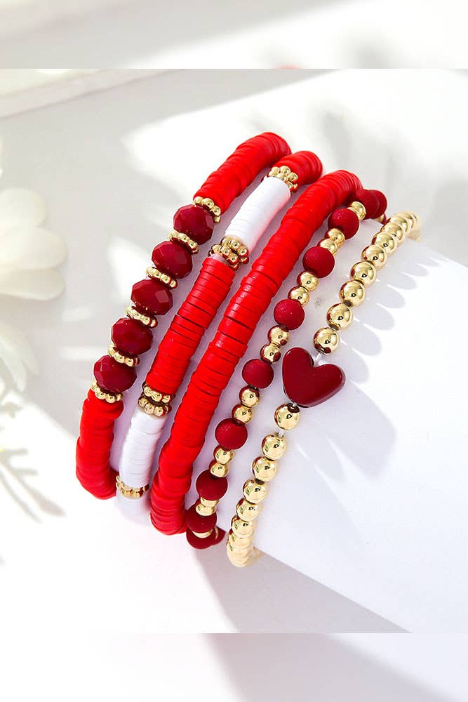 UNISHE – Engroshandel Perlearmbånd – Boho hjerte vedhæng perler armbånd MOQ 5stk ZK17690