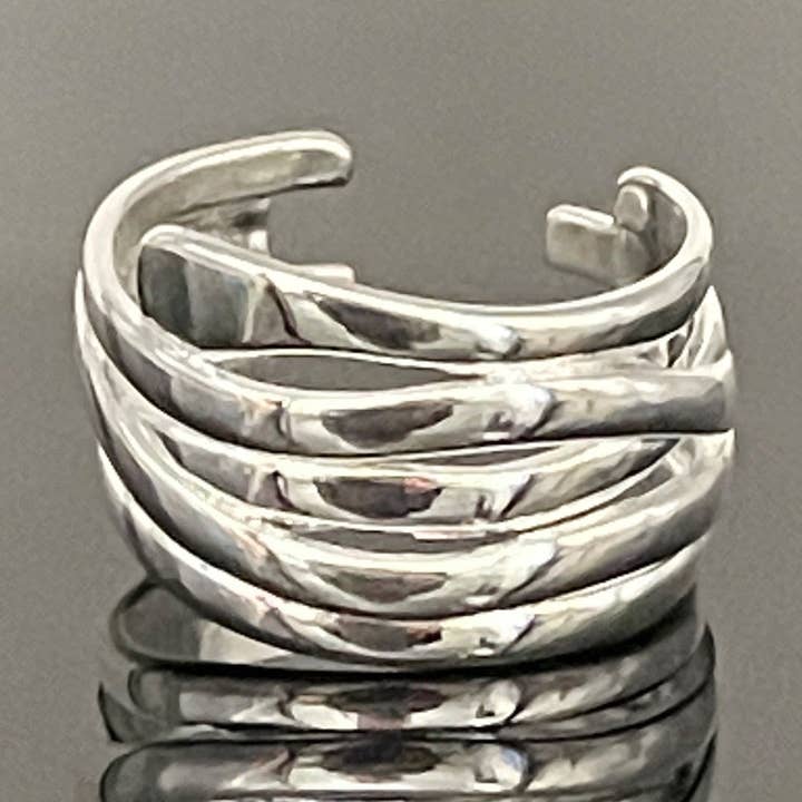 Niagra Sterling Silver Wrap Ring for wholesale by Peace Love Bling