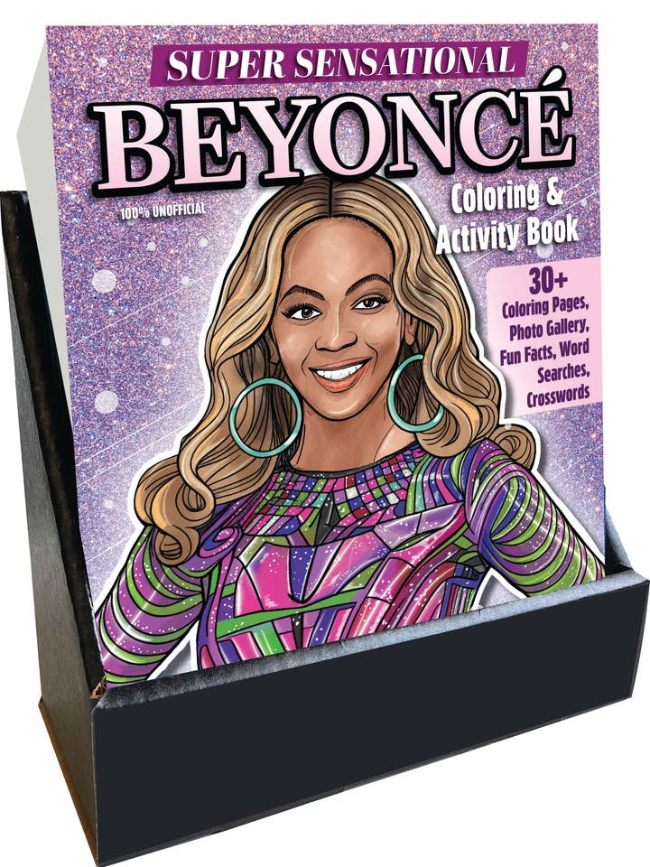 10-Copy Display - Super Sensational Beyonce Coloring Book for wholesale by Fox Chapel Publishing