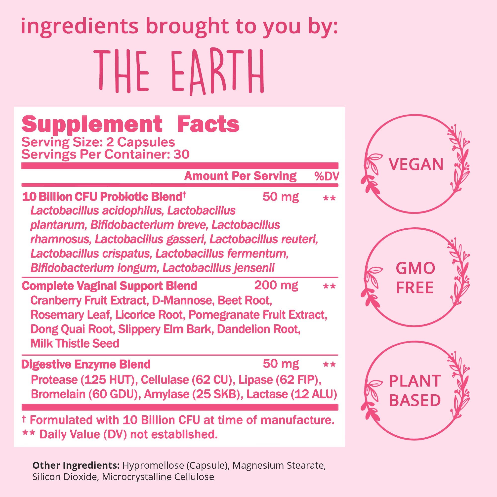 Happy Healthy Hippie - Wholesale Oral Supplement/Vitamin - Vaginal Probiotic Supplement for Women + Cranberry 6