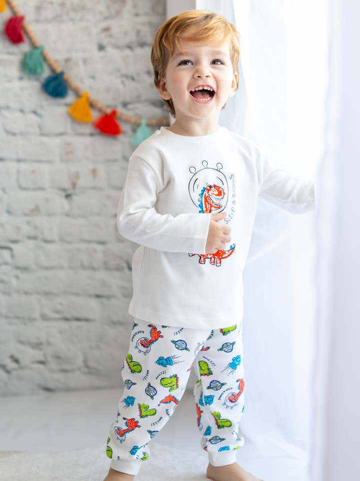 Drenge Dinosaur Trykt Pyjamas Sæt -02Z1PJM322 for engroshandel hos ZEYLAND