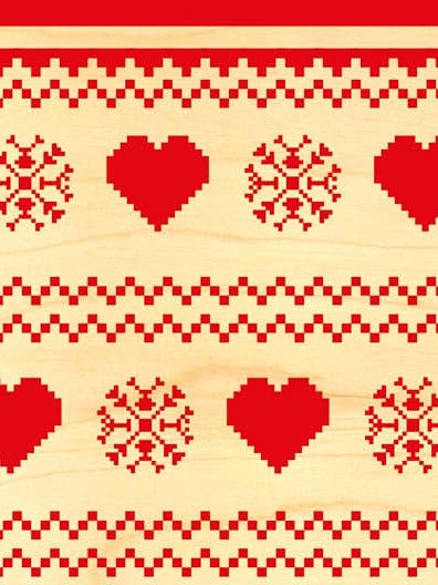 TARJETA POSTAL MADERA DIBUJO BORDADO CORAZÓN para venta al por mayor de Hironwoods