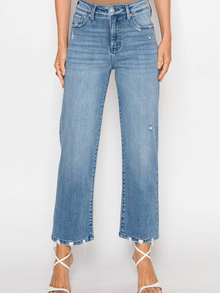 JEANS RETOS DE ALTA ALTURA COM CONTROLO DE BARRIGA por atacado de ARTEMIS VINTAGE