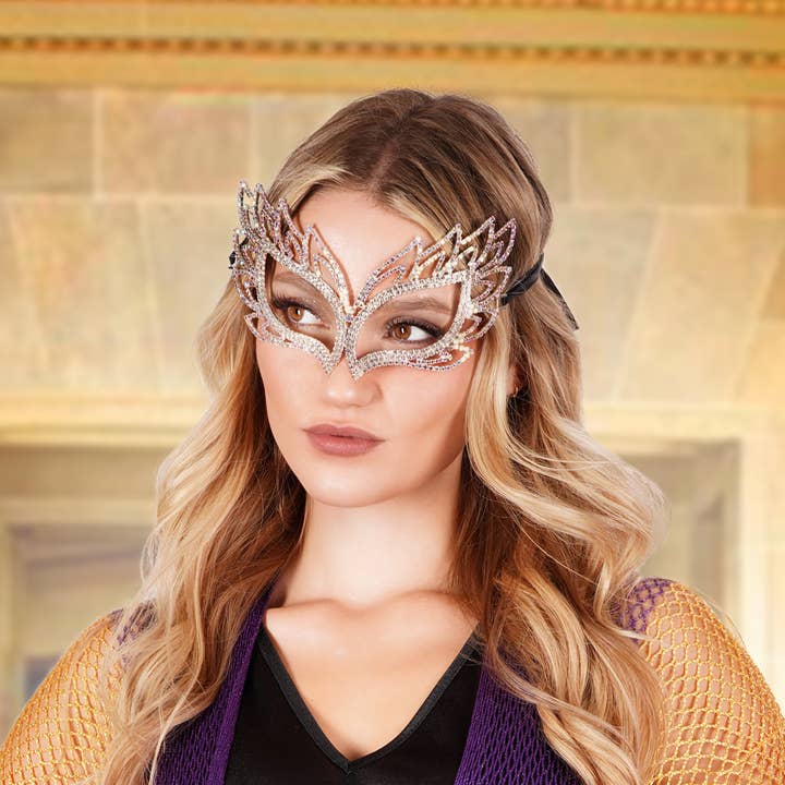 luxury crystal party mask for wholesale by Western Fashion