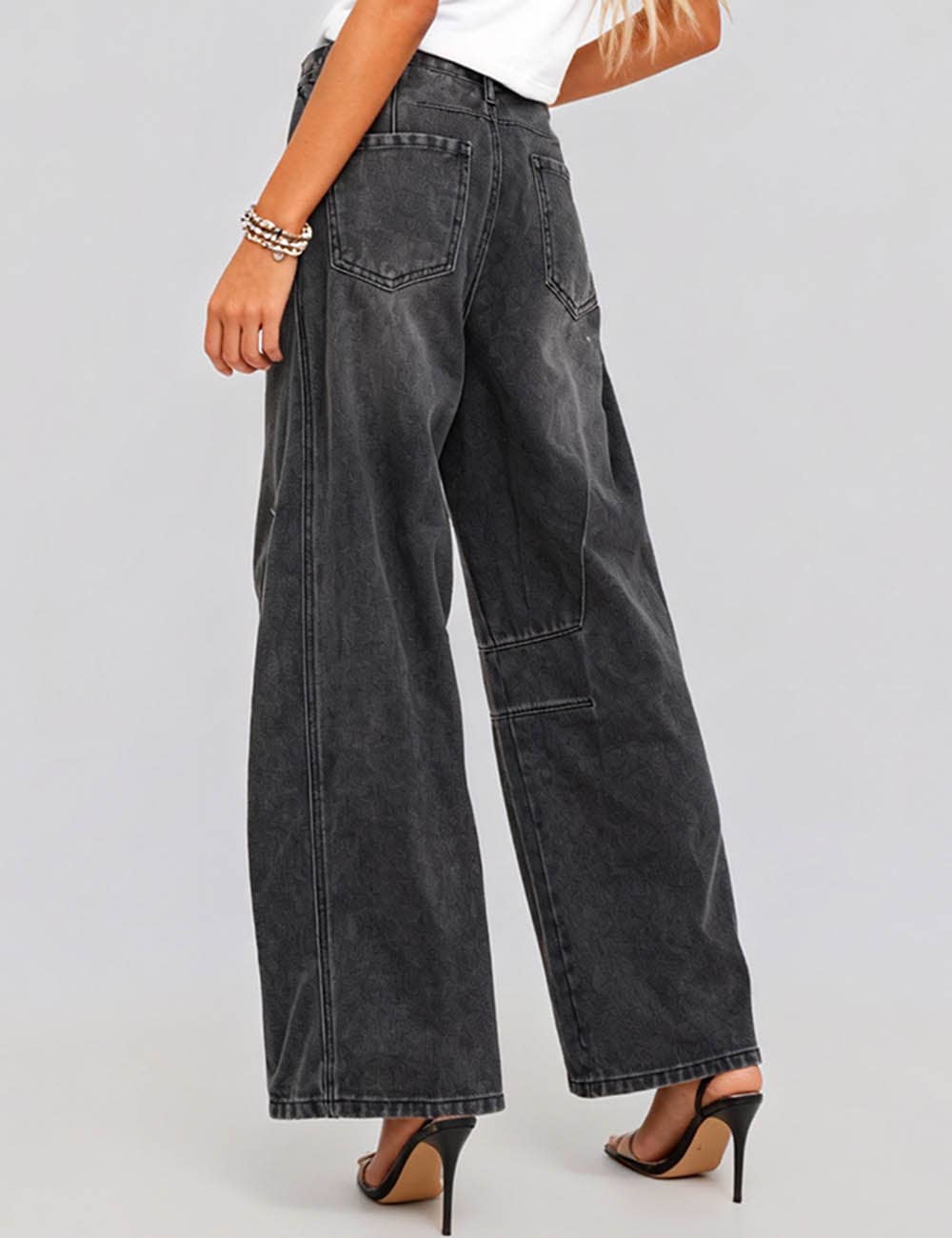 Sweetkama – Engroshandel Jeans - Dame – Damejeans med høj talje og vide ben i tøndeform, Barrel Denim SKP52233