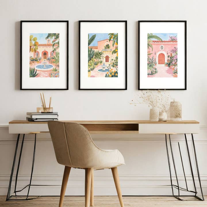 Big Wall Frames | Set of 3 Beach Decor Wall art Prints for wholesale by About Wall Art