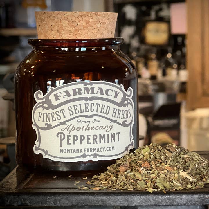 Montana Farmacy - Vendita all'ingrosso Erbe aromatiche - Barattolo di erbe aromatiche vintage con menta piperita0